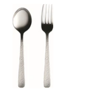 Load image into Gallery viewer, TC-16 Hammered Dessert Spoon &amp; Fork Set - S1

