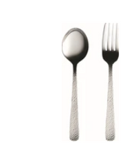 Load image into Gallery viewer, TC-16 Hammered Dessert Spoon &amp; Fork Set - S2
