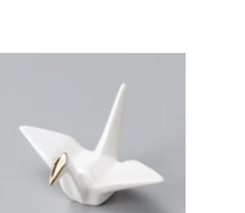 Load image into Gallery viewer, Mino Ware Gold Vine Crane Chopstick Rest, White
