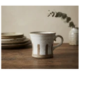 Load image into Gallery viewer, Earthenware Mug Stripe, White
